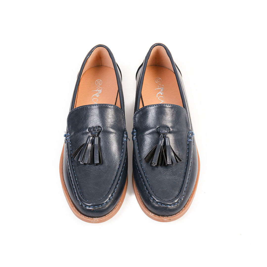 Tassle Loafers - Navy