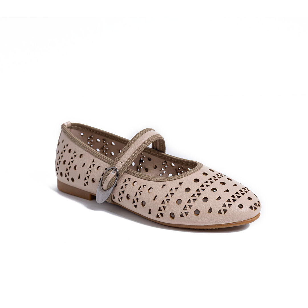 perforated Ballerina - Beige
