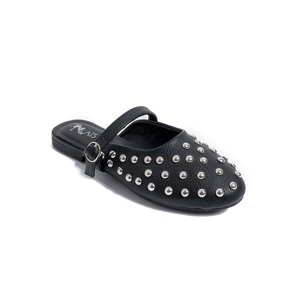 Studs Mules - Black