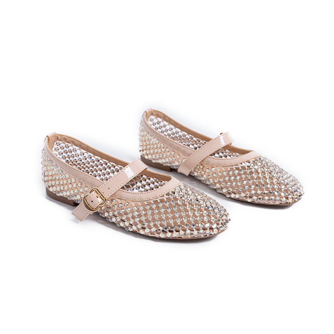 Transparent flats - Beige